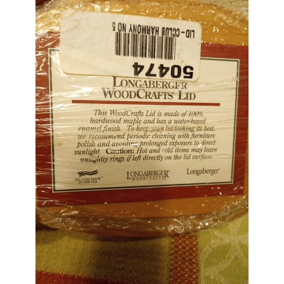 Longaberger WoodCrafts 2002 Collectors Club Harmony #5 Basket Lid #50474 New - Picture 11 of 12